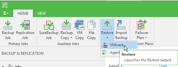 Veeam - Restore from replica 01